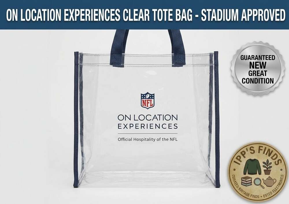 NFL On Location Experiences Clear Stadium Tote Bag Navy
